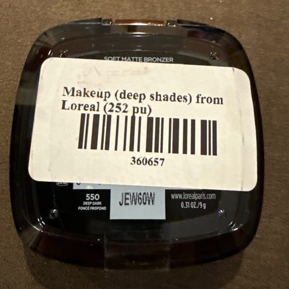 L’Oreal Paris NWT Infallible Bronzer 24H Fresh Wear 550 Deep Dark Soft Matte - Picture 2 of 2